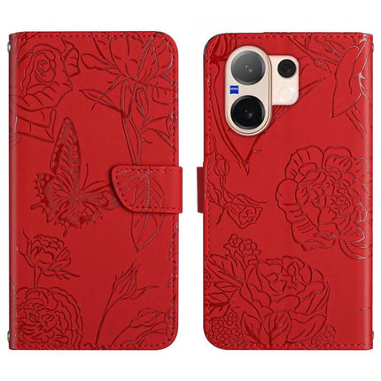HT03 Skin Feel Butterfly Embossed Flip Leather Phone Case, For vivo V70 FE 5G, For vivo V70 5G Global / V70 Elite 5G, For vivo V60 Lite 5G, For vivo V60 5G