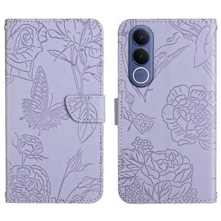 HT03 Skin Feel Butterfly Embossed Flip Leather Phone Case, For vivo V70 FE 5G, For vivo V70 5G Global / V70 Elite 5G, For vivo V60 Lite 5G, For vivo V60 5G
