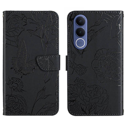 HT03 Skin Feel Butterfly Embossed Flip Leather Phone Case, For vivo V70 FE 5G, For vivo V70 5G Global / V70 Elite 5G, For vivo V60 Lite 5G, For vivo V60 5G