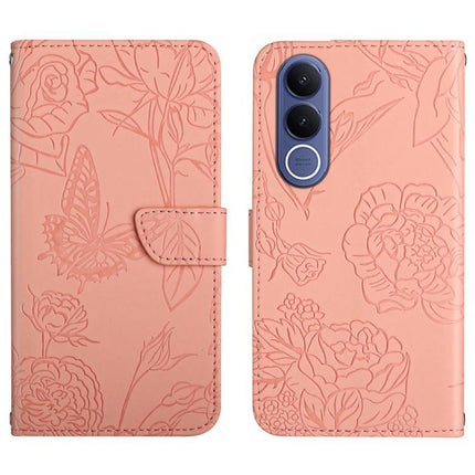 HT03 Skin Feel Butterfly Embossed Flip Leather Phone Case, For vivo V70 FE 5G, For vivo V70 5G Global / V70 Elite 5G, For vivo V60 Lite 5G, For vivo V60 5G
