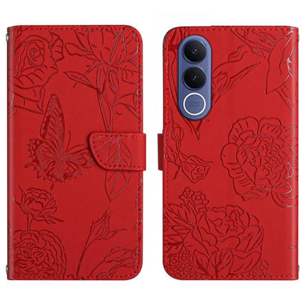 HT03 Skin Feel Butterfly Embossed Flip Leather Phone Case, For vivo V70 FE 5G, For vivo V70 5G Global / V70 Elite 5G, For vivo V60 Lite 5G, For vivo V60 5G