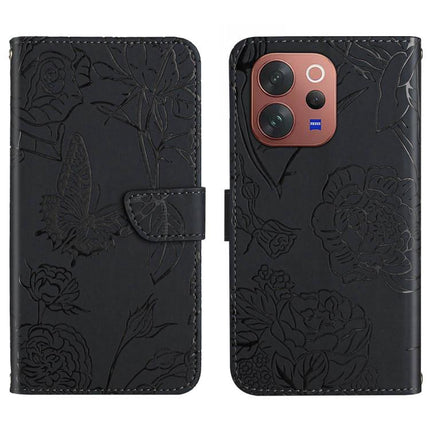HT03 Skin Feel Butterfly Embossed Flip Leather Phone Case, For vivo V70 FE 5G, For vivo V70 5G Global / V70 Elite 5G, For vivo V60 Lite 5G, For vivo V60 5G