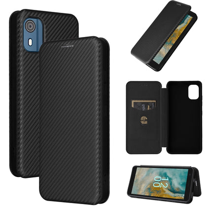 Carbon Fiber Texture Flip Leather Phone Case, For Nokia C32, For Nokia C12 / C12 Pro / C12 Plus, For Nokia C02