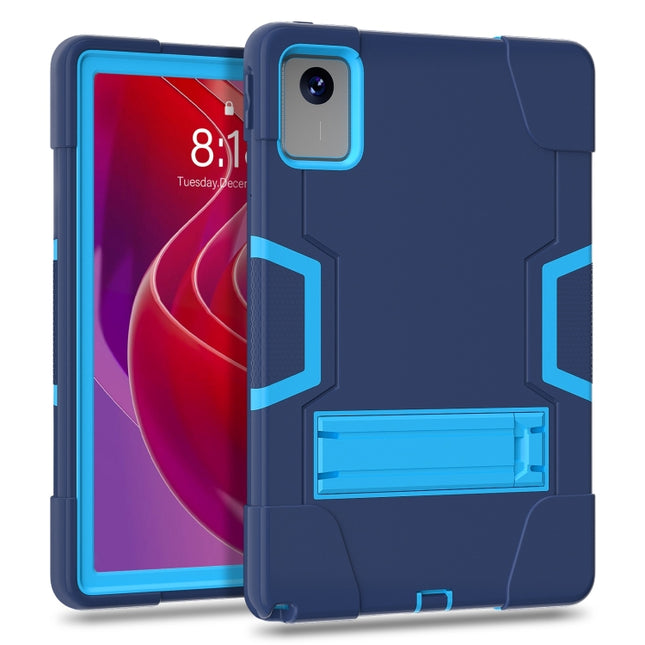 Contrast Color Silicone Hybrid PC Tablet Case with Holder, For Lenovo Tab M11/ Xiaoxin Pad 11 2024, For Lenovo Tab M8 4th Gen, For Lenovo Tab M9 / TB-310FU