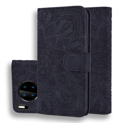 Embossed Sunflower Pattern Horizontal Flip PU Leather Case with Holder & Card Slots & Wallet & Lanyard, For Xiaomi Redmi Note 9 Pro Max, For Xiaomi Mi CC9 Pro / Mi Note 10 / Mi Note 10 Pro, For Huawei Mate 30 Pro