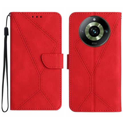 Stitching Embossed Leather Phone Case, For Realme 11 Pro
