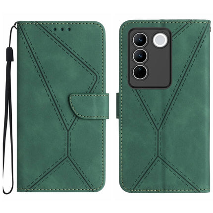 Stitching Embossed Leather Phone Case, For vivo V27E 4G Global, For vivo Y02A 4G / Y02 4G / Y11 2023, For vivo Y55S 5G 2023 / Y55 5G / T1 5G, For vivo Y75 5G Global