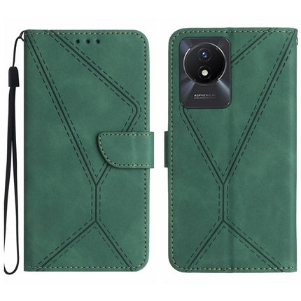 Stitching Embossed Leather Phone Case, For vivo V27E 4G Global, For vivo Y02A 4G / Y02 4G / Y11 2023, For vivo Y55S 5G 2023 / Y55 5G / T1 5G, For vivo Y75 5G Global