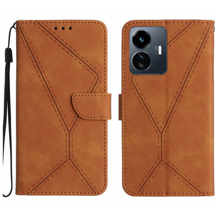 Stitching Embossed Leather Phone Case, For vivo Y56 5G Global, For vivo Y02S Global / Y16 4G Global, For vivo Y77E 5G, For vivo Y77 5G Global / Y22S 4G Global