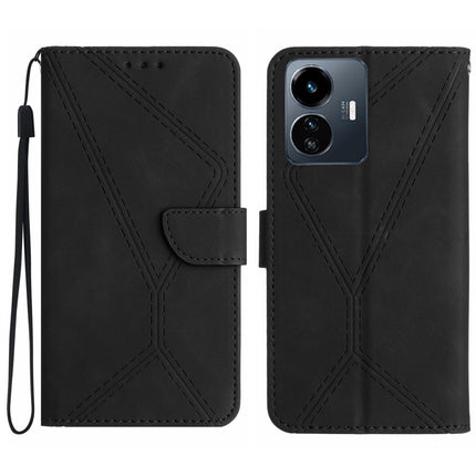 Stitching Embossed Leather Phone Case, For vivo Y56 5G Global, For vivo Y02S Global / Y16 4G Global, For vivo Y77E 5G, For vivo Y77 5G Global / Y22S 4G Global