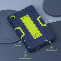 Contrast Color Silicone Hybrid PC Tablet Case with Holder