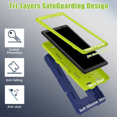 Contrast Color Silicone Hybrid PC Tablet Case with Holder