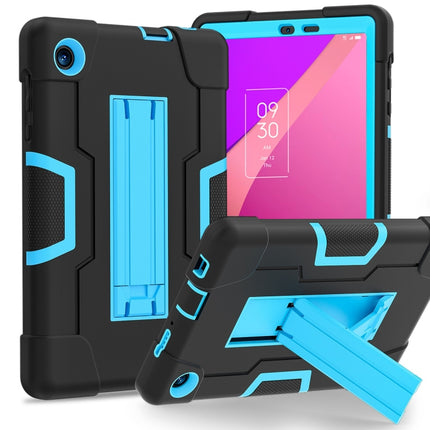 Contrast Color Silicone Hybrid PC Tablet Case with Holder