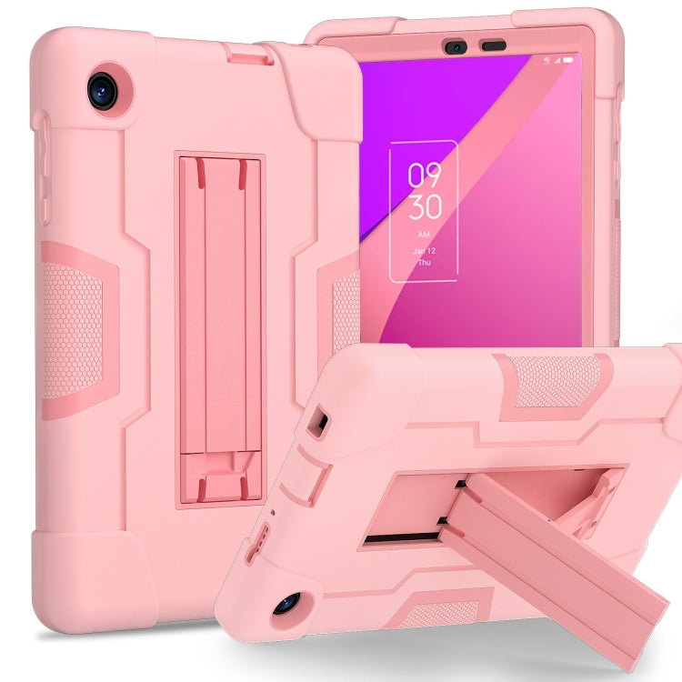 Contrast Color Silicone Hybrid PC Tablet Case with Holder