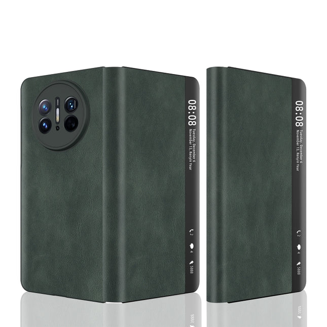 Retro Magnetic Side Window View Leather Smart Phone Case