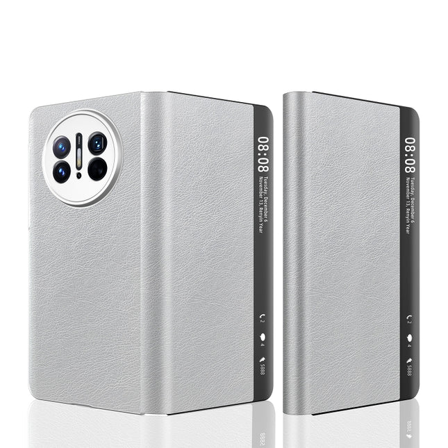 Retro Magnetic Side Window View Leather Smart Phone Case