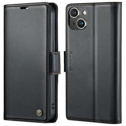 CaseMe 023 Butterfly Buckle Litchi Texture RFID Anti-theft Leather Phone Case, For iPhone 15 Pro Max, For iPhone 14, For iPhone 15 Pro, For iPhone 14 Plus