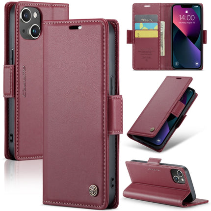 CaseMe 023 Butterfly Buckle Litchi Texture RFID Anti-theft Leather Phone Case, For iPhone 15 Pro Max, For iPhone 14, For iPhone 15 Pro, For iPhone 14 Plus