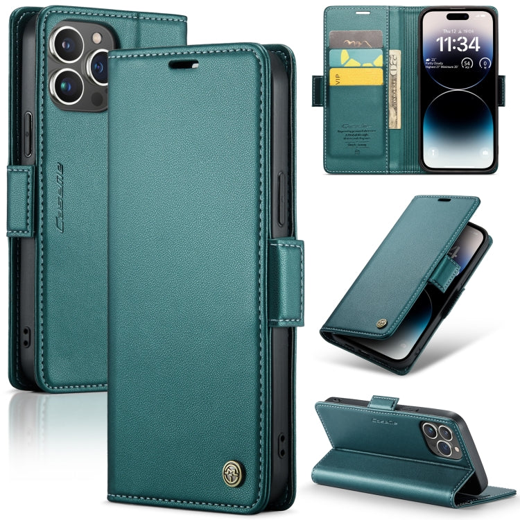 CaseMe 023 Butterfly Buckle Litchi Texture RFID Anti-Diebstahl Leder-Telefonhülle, Für iPhone 14 Pro, Für iPhone 14 Pro Max, Für iPhone 15, Für iPhone 13, Für iPhone 13 mini