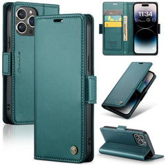 CaseMe 023 Butterfly Buckle Litchi Texture RFID Anti-Diebstahl Leder-Telefonhülle, Für iPhone 14 Pro, Für iPhone 14 Pro Max, Für iPhone 15, Für iPhone 13, Für iPhone 13 mini