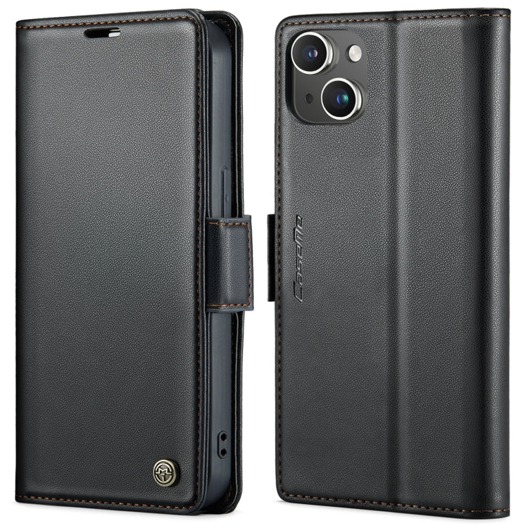 Funda de cuero antirrobo con textura de lichi y hebilla de mariposa CaseMe 023 para iPhone 13 Pro, iPhone 13 Pro Max, iPhone 12/12 Pro, iPhone 12 Pro Max, iPhone 12 mini