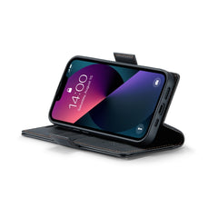 Funda de cuero antirrobo con textura de lichi y hebilla de mariposa CaseMe 023 para iPhone 13 Pro, iPhone 13 Pro Max, iPhone 12/12 Pro, iPhone 12 Pro Max, iPhone 12 mini