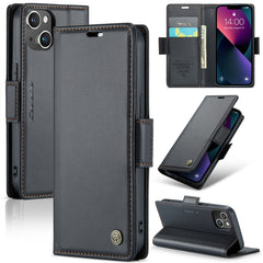 Funda de cuero antirrobo con textura de lichi y hebilla de mariposa CaseMe 023 para iPhone 13 Pro, iPhone 13 Pro Max, iPhone 12/12 Pro, iPhone 12 Pro Max, iPhone 12 mini