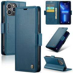 Funda de cuero antirrobo con textura de lichi y hebilla de mariposa CaseMe 023 para iPhone 13 Pro, iPhone 13 Pro Max, iPhone 12/12 Pro, iPhone 12 Pro Max, iPhone 12 mini