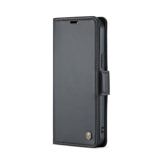 CaseMe 023 Butterfly Buckle Litchi Texture RFID Anti-theft Leather Phone Case, For iPhone 15 Pro Max, For iPhone 14, For iPhone 15 Pro, For iPhone 14 Plus