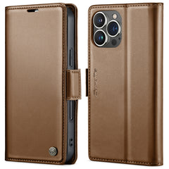 CaseMe 023 Butterfly Buckle Litchi Texture RFID Anti-Diebstahl Leder-Telefonhülle, Für iPhone 15 Pro Max, Für iPhone 14, Für iPhone 14 Plus, Für iPhone 15 Pro, Für iPhone 15 Plus