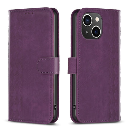 Plaid Embossed Leather Phone Case, For iPhone 15 Pro Max, For iPhone 14, For iPhone 14 Plus, For iPhone 14 Pro