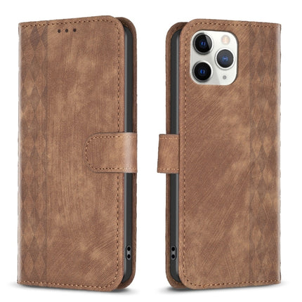 Plaid Embossed Leather Phone Case, For iPhone 15 Plus, For iPhone 11 Pro, For iPhone 11 Pro Max, For iPhone X / XS