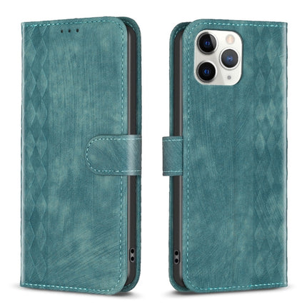 Plaid Embossed Leather Phone Case, For iPhone 15 Plus, For iPhone 11 Pro, For iPhone 11 Pro Max, For iPhone X / XS