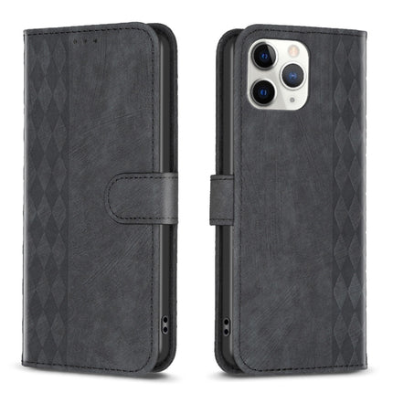 Plaid Embossed Leather Phone Case, For iPhone 15 Plus, For iPhone 11 Pro, For iPhone 11 Pro Max, For iPhone X / XS