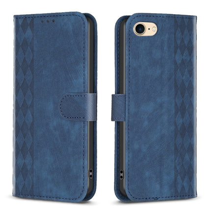 Plaid Embossed Leather Phone Case, For iPhone XR, For iPhone XS Max, For iPhone SE 2022 / 7 / 8, For iPhone 15