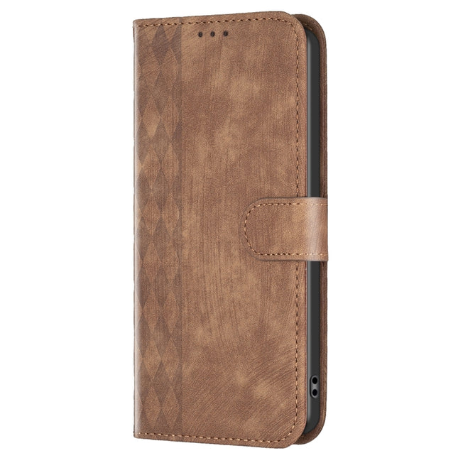 Plaid Embossed Leather Phone Case, For iPhone 15 Plus, For iPhone 11 Pro, For iPhone 11 Pro Max, For iPhone X / XS