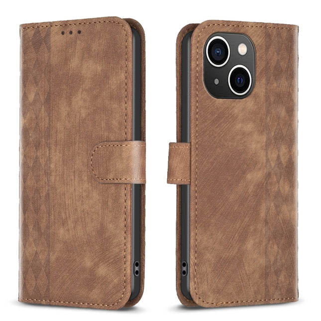 Plaid Embossed Leather Phone Case, For iPhone 15 Plus, For iPhone 11 Pro, For iPhone 11 Pro Max, For iPhone X / XS