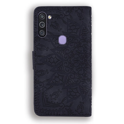 Embossed Sunflower Pattern Horizontal Flip PU Leather Case with Holder & Card Slots & Wallet & Lanyard, For Samsung Galaxy A01, For Samsung Galaxy A11, For Samsung Galaxy M11, For Samsung Galaxy A21, For Samsung Galaxy A31, For Samsung Galaxy A41      ...