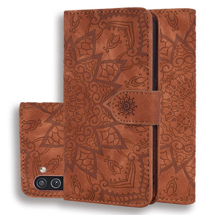 Embossed Sunflower Pattern Horizontal Flip PU Leather Case with Holder & Card Slots & Wallet & Lanyard, For Samsung Galaxy A01, For Samsung Galaxy A11, For Samsung Galaxy M11, For Samsung Galaxy A21, For Samsung Galaxy A31, For Samsung Galaxy A41      ...