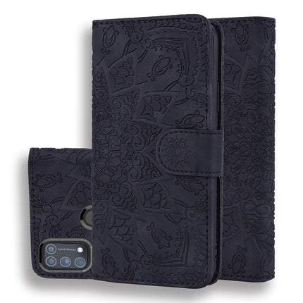 Embossed Sunflower Pattern Horizontal Flip PU Leather Case with Holder & Card Slots & Wallet & Lanyard, For Samsung Galaxy A01, For Samsung Galaxy A11, For Samsung Galaxy M11, For Samsung Galaxy A21, For Samsung Galaxy A31, For Samsung Galaxy A41      ...
