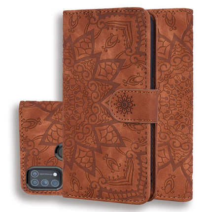 Embossed Sunflower Pattern Horizontal Flip PU Leather Case with Holder & Card Slots & Wallet & Lanyard, For Samsung Galaxy A01, For Samsung Galaxy A11, For Samsung Galaxy M11, For Samsung Galaxy A21, For Samsung Galaxy A31, For Samsung Galaxy A41      ...