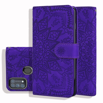 Embossed Sunflower Pattern Horizontal Flip PU Leather Case with Holder & Card Slots & Wallet & Lanyard, For Samsung Galaxy A01, For Samsung Galaxy A11, For Samsung Galaxy M11, For Samsung Galaxy A21, For Samsung Galaxy A31, For Samsung Galaxy A41      ...