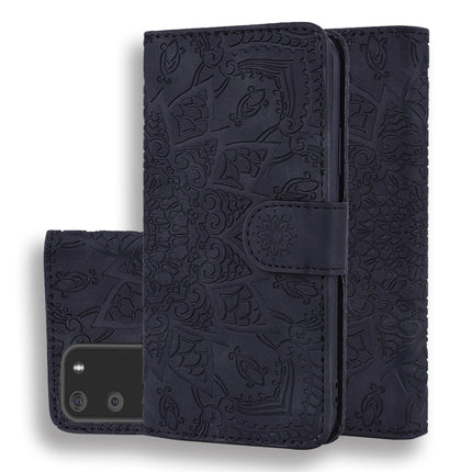 Embossed Sunflower Pattern Horizontal Flip PU Leather Case with Holder & Card Slots & Wallet & Lanyard, For Samsung Galaxy A01, For Samsung Galaxy A11, For Samsung Galaxy M11, For Samsung Galaxy A21, For Samsung Galaxy A31, For Samsung Galaxy A41      ...