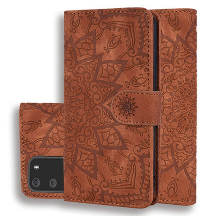 Embossed Sunflower Pattern Horizontal Flip PU Leather Case with Holder & Card Slots & Wallet & Lanyard, For Samsung Galaxy A01, For Samsung Galaxy A11, For Samsung Galaxy M11, For Samsung Galaxy A21, For Samsung Galaxy A31, For Samsung Galaxy A41      ...