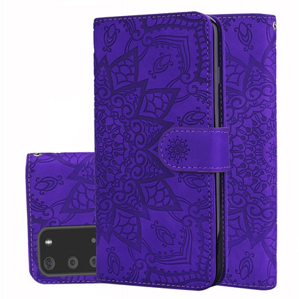 Embossed Sunflower Pattern Horizontal Flip PU Leather Case with Holder & Card Slots & Wallet & Lanyard, For Samsung Galaxy A01, For Samsung Galaxy A11, For Samsung Galaxy M11, For Samsung Galaxy A21, For Samsung Galaxy A31, For Samsung Galaxy A41      ...