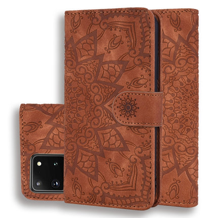 Embossed Sunflower Pattern Horizontal Flip PU Leather Case with Holder & Card Slots & Wallet & Lanyard, For Samsung Galaxy A01, For Samsung Galaxy A11, For Samsung Galaxy M11, For Samsung Galaxy A21, For Samsung Galaxy A31, For Samsung Galaxy A41      ...