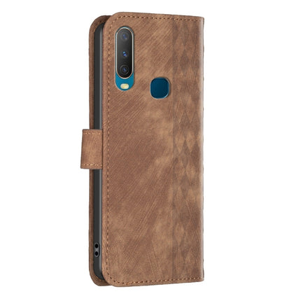 Plaid Embossed Leather Phone Case, For vivo Y11 / Y15 / Y12 / Y17, For vivo Y20, For vivo Y21 / Y21s / Y31s, For vivo Y35 4G / Y22s