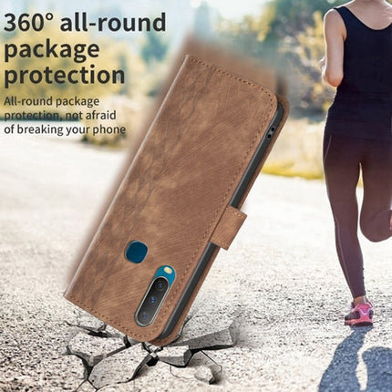 Plaid Embossed Leather Phone Case, For vivo Y11 / Y15 / Y12 / Y17, For vivo Y20, For vivo Y21 / Y21s / Y31s, For vivo Y35 4G / Y22s