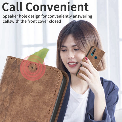 Plaid Embossed Leather Phone Case, For vivo Y11 / Y15 / Y12 / Y17, For vivo Y20, For vivo Y21 / Y21s / Y31s, For vivo Y35 4G / Y22s