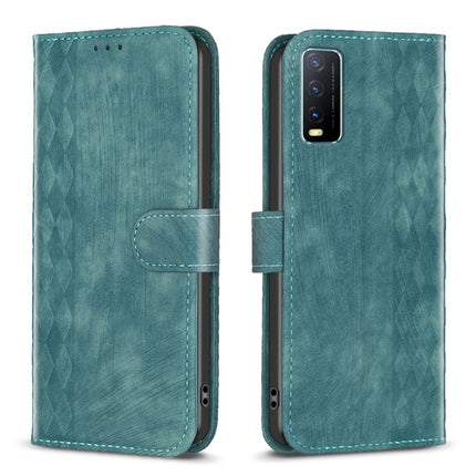 Plaid Embossed Leather Phone Case, For vivo Y11 / Y15 / Y12 / Y17, For vivo Y20, For vivo Y21 / Y21s / Y31s, For vivo Y35 4G / Y22s